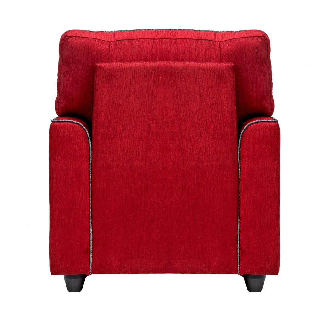 Waasa Sophisticated Fabric Sofa Set (3+1+1-Seater) - Maroon_8