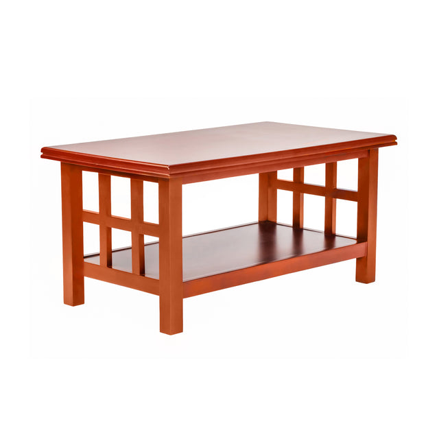 Watts Wooden Coffee Table - Teak Finish_1