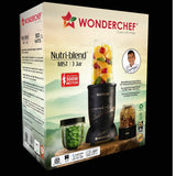 Wonderchef 500 W Nutri-blend 2 Unbreakable Jars + Sipper Jar Mixer Grinder – Black