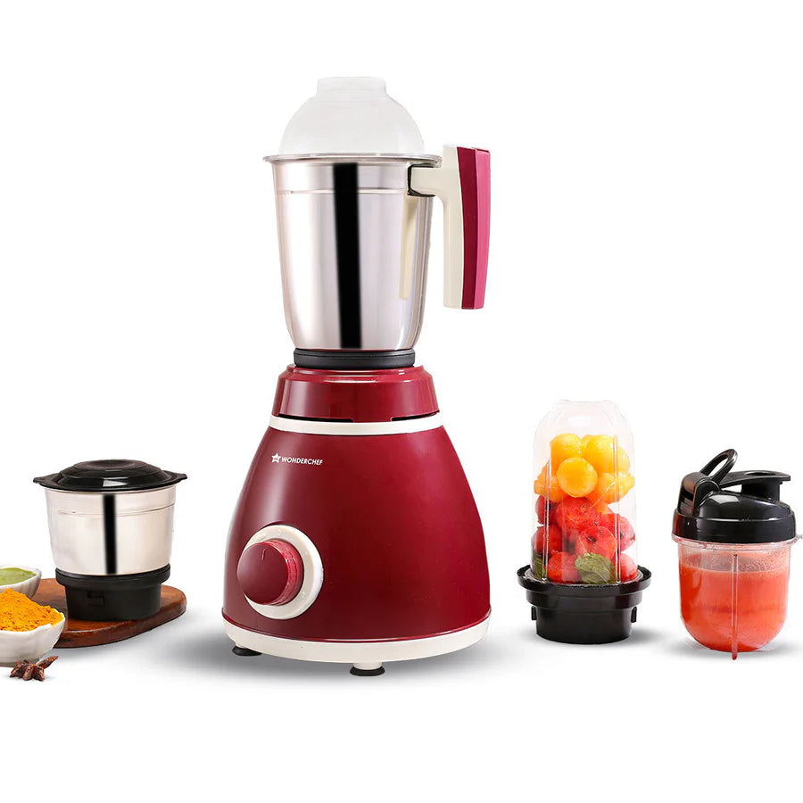 Wonderchef Acura Plus MG-500 Watts  Mixer Grinder – Maroon