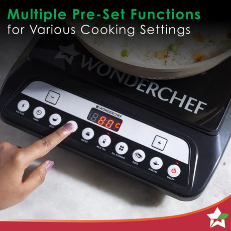 Wonderchef  63154814 Power Induction Cooktop 1400 Watts - Black