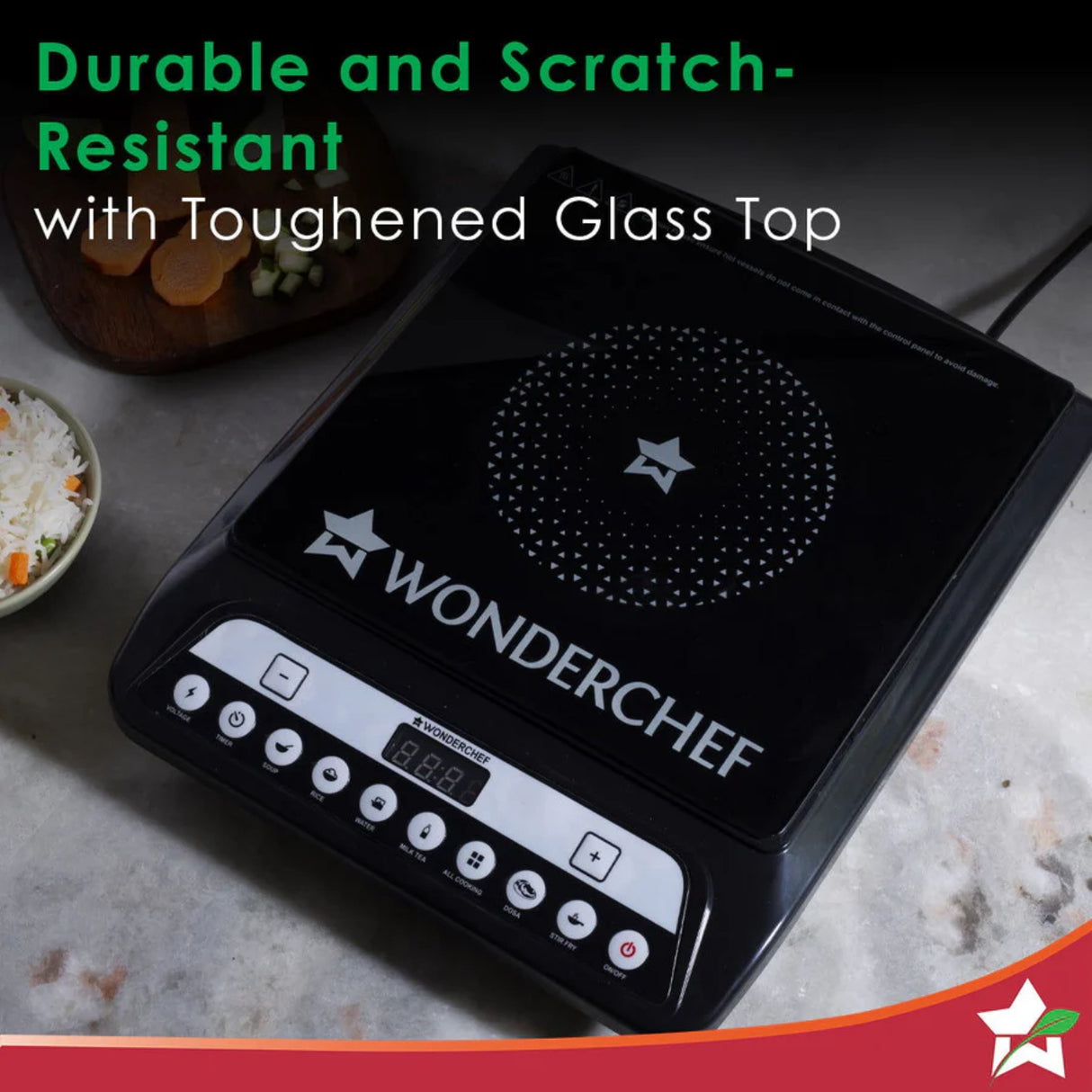Wonderchef  63154814 Power Induction Cooktop 1400 Watts - Black