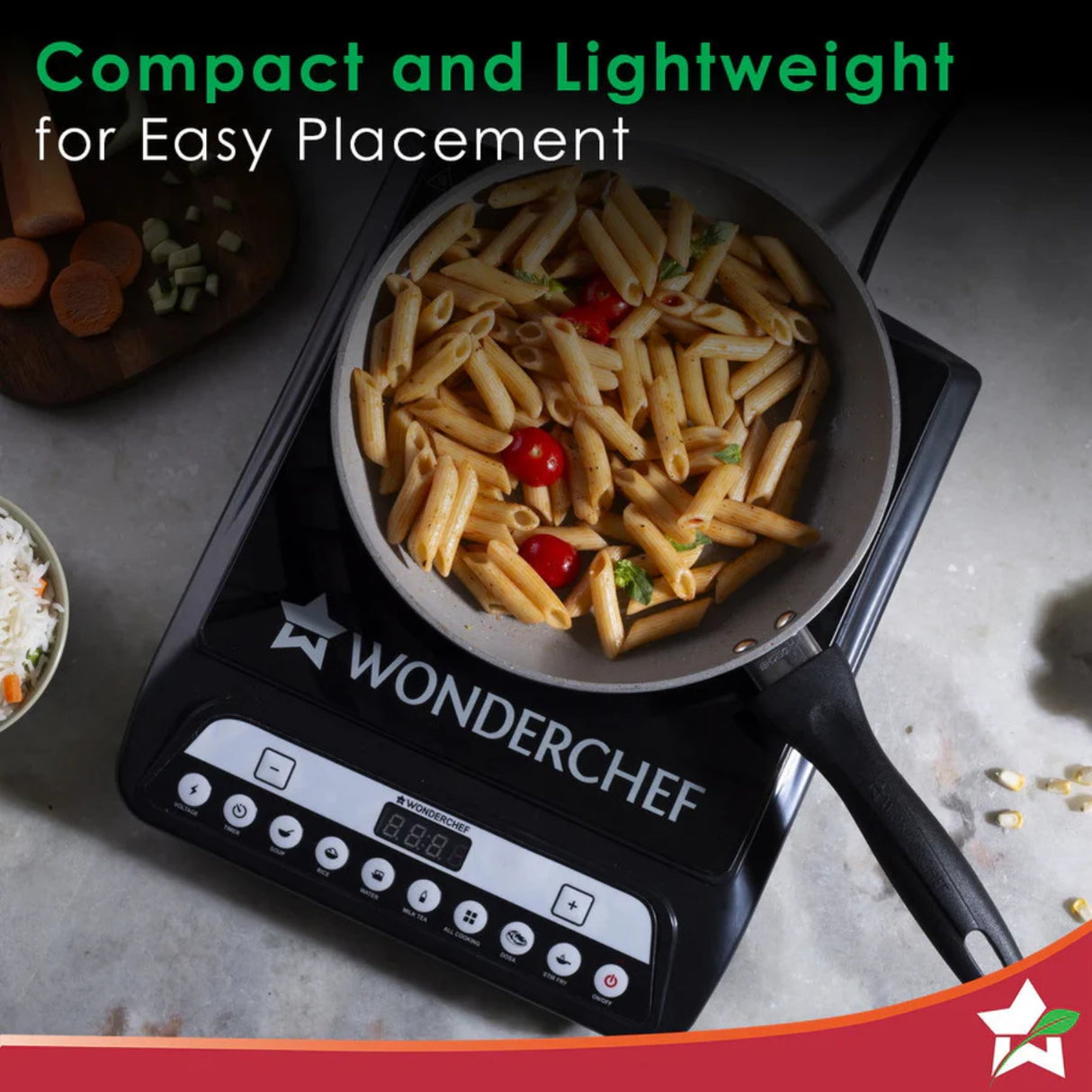 Wonderchef  63154814 Power Induction Cooktop 1400 Watts - Black