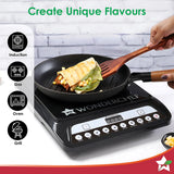Wonderchef Ferro Round Cast Iron Grill Pan 24 cm - Black