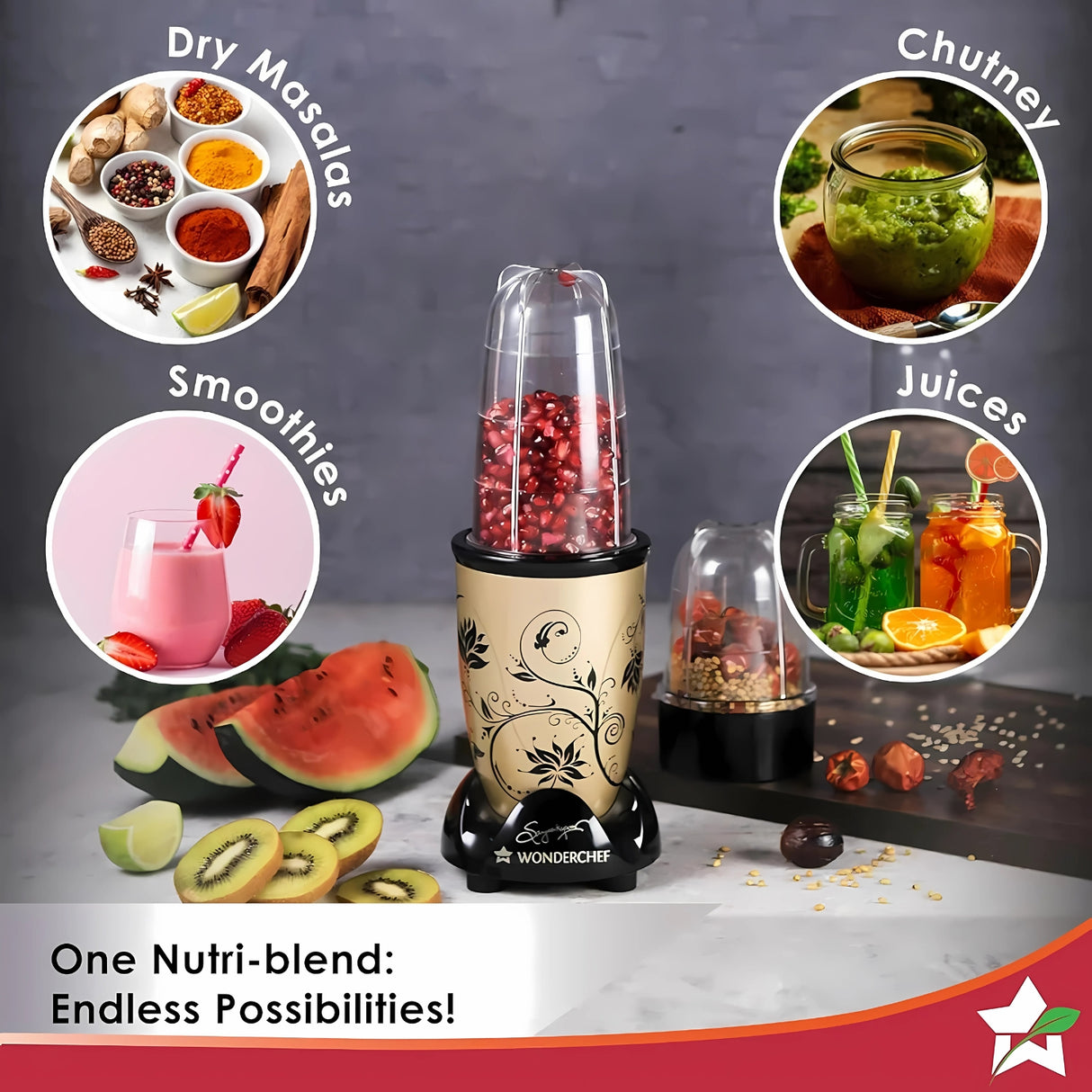 Wonderchef Nutri-Blender CKM – Champagne