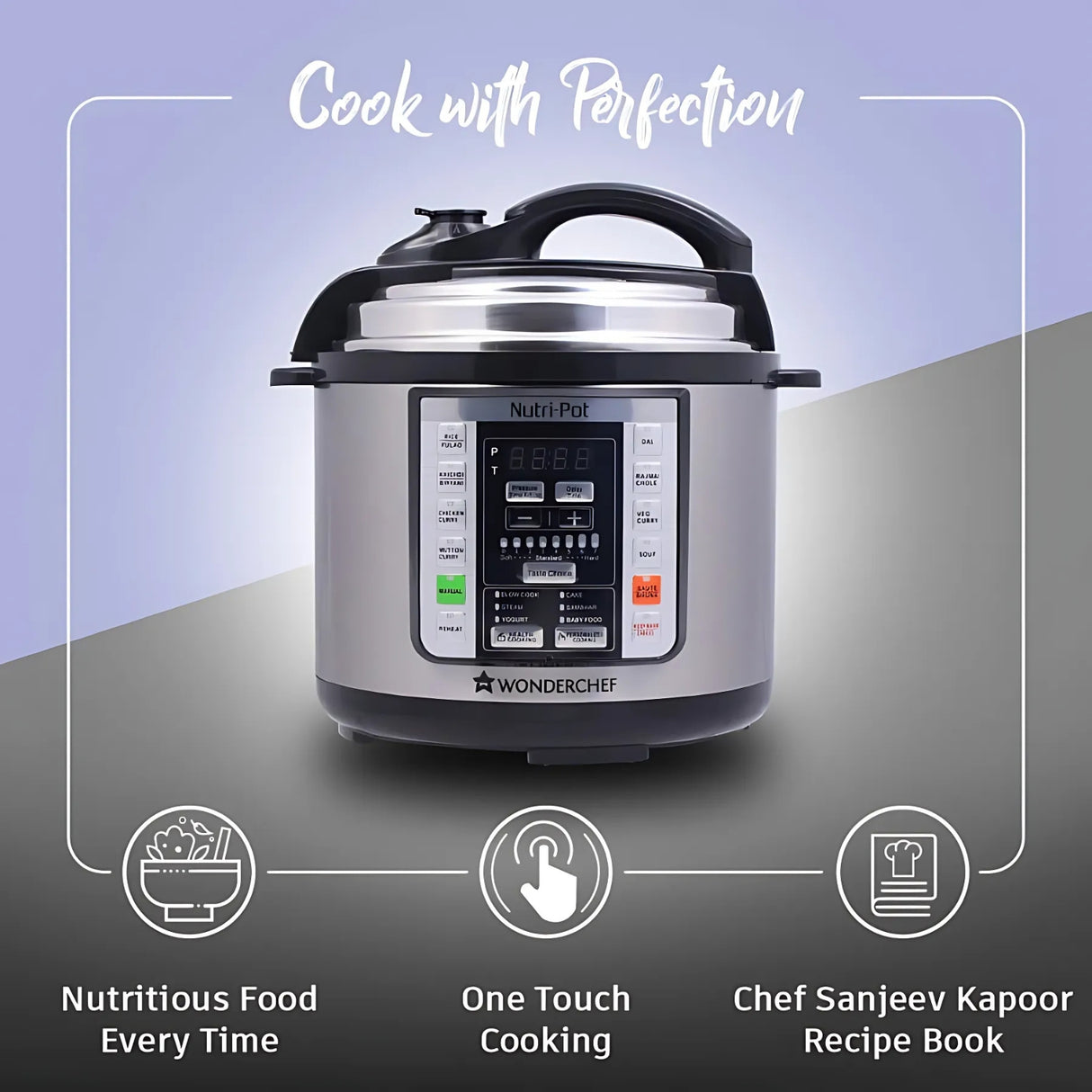 Wonderchef Pressure Cooker 63152847 Nutri-Pot 7-in-1 programmable 3 L - Silver