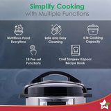 Wonderchef Pressure Cooker 63152847 Nutri-Pot 7 -in-1 Programmable 6 L - Silver