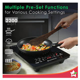 Wonderchef Swift Induction Cooktop 2200 W - Black