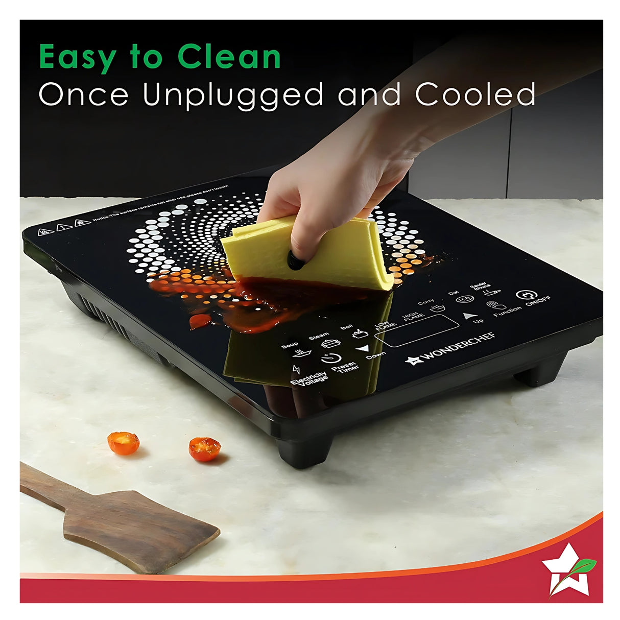 Wonderchef Swift Induction Cooktop 2200 W - Black