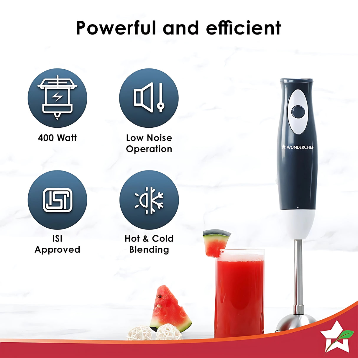 Wonderchef 63153396 Ultima Plus 300W Hand Blender – Gray