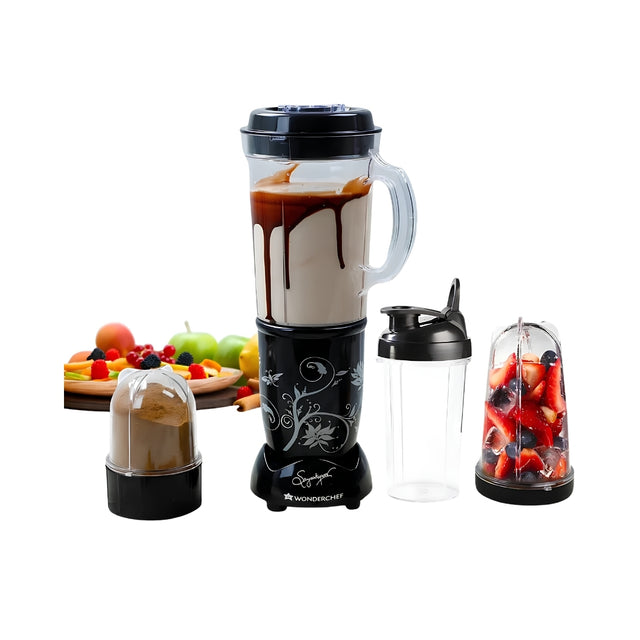 Wonderchef 63152293 Nutri-Blend Black 3 Jars 400 Watts – Black_Front View