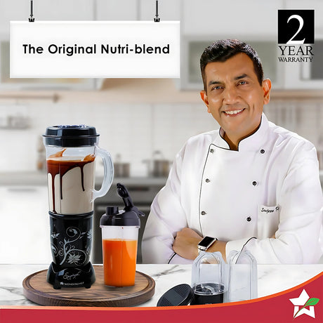Wonderchef 63152293 Nutri-Blend Black 3 Jars 400 Watts – Black _1