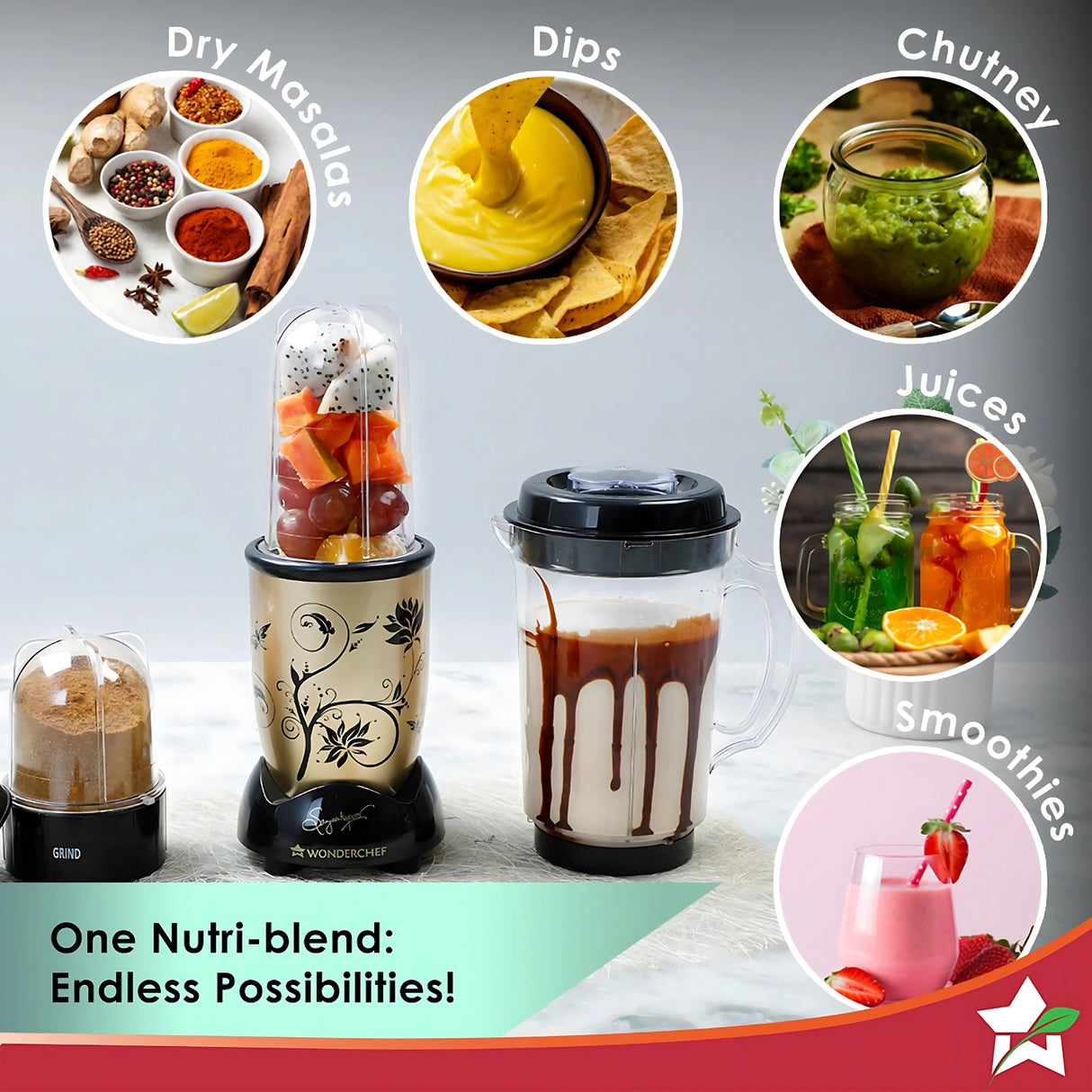 Wonderchef 63152294 Nutri-Blend Champagne 400 Watts – Champagne_3