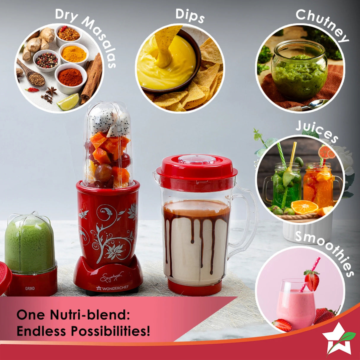 Wonderchef 63152296 Nutri 400 Watts -  Blend Red _3