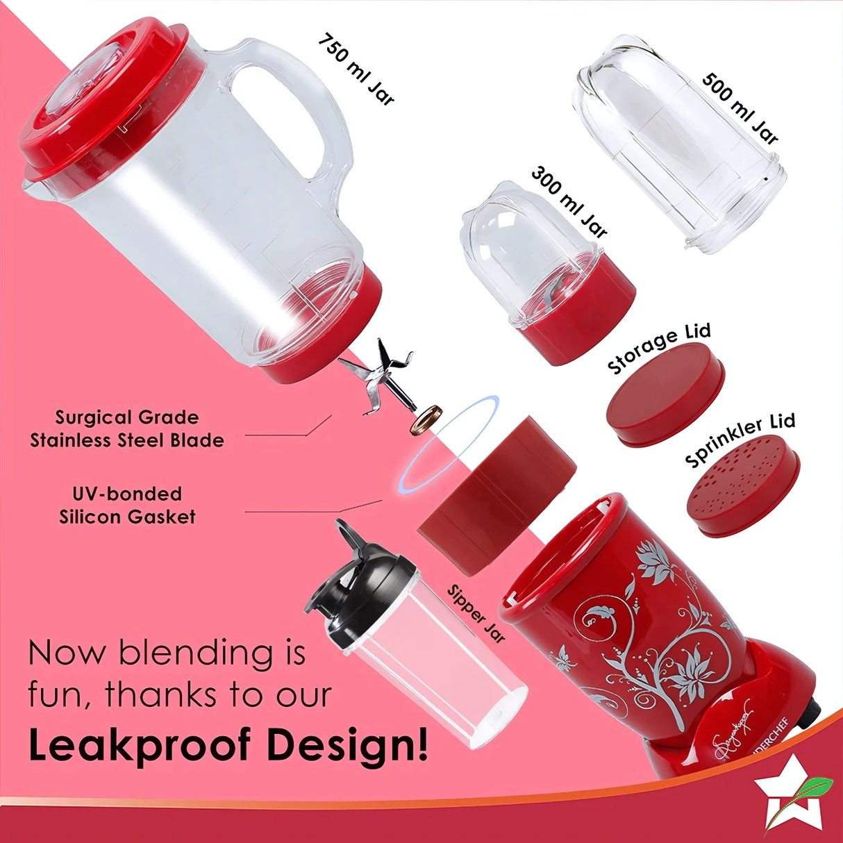 Wonderchef 63152296 Nutri 400 Watts -  Blend Red _5