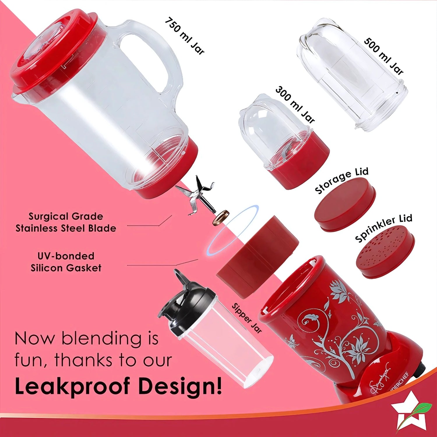 Wonderchef 63152296 Nutri 400 Watts -  Blend Red _5