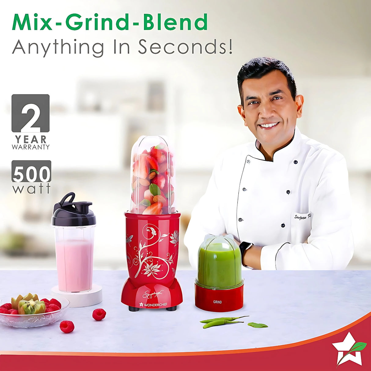 Wonderchef 63154888 Nutri 400 Watts - Blend Red_1