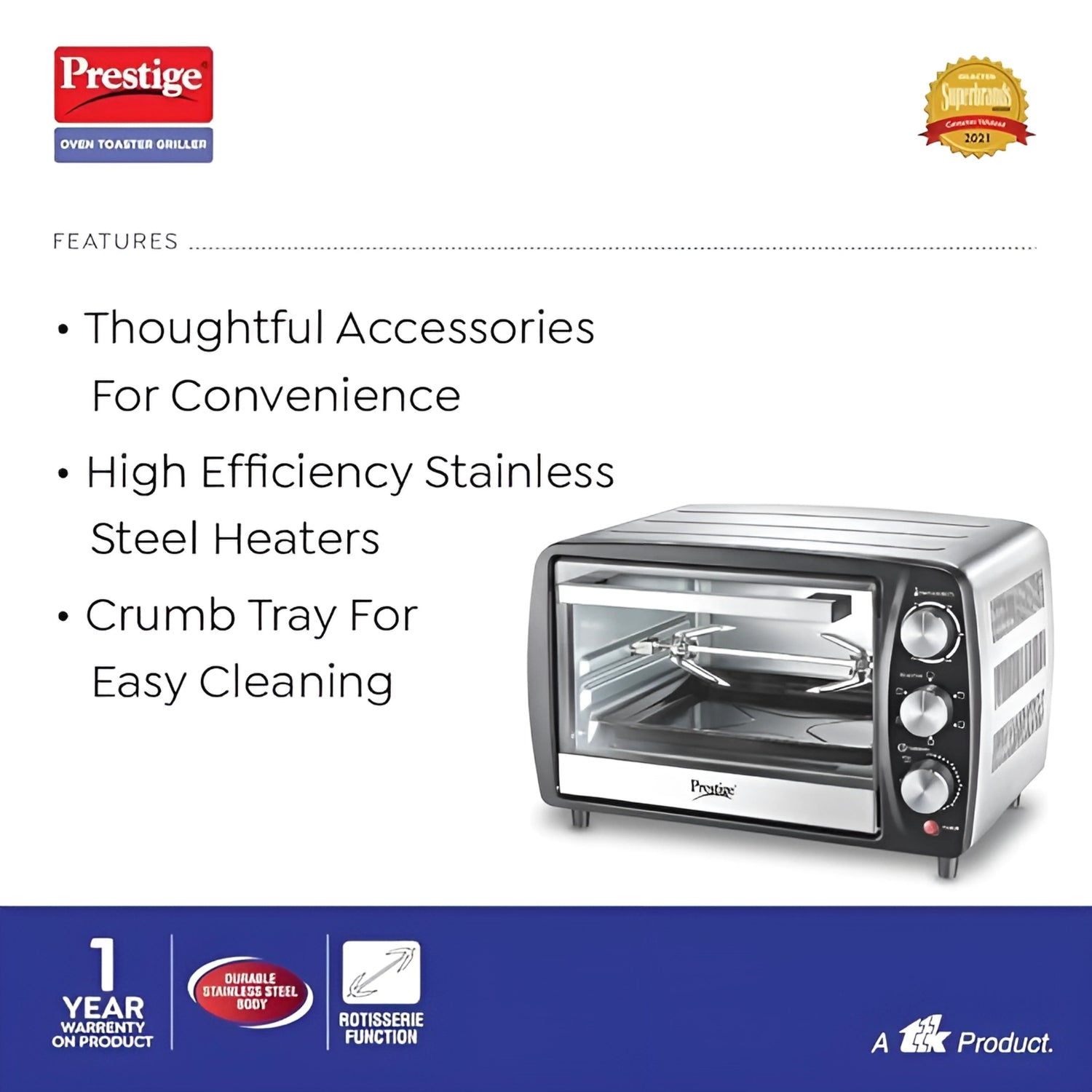 Wonderchef 63154892 OTG 21 L – Silver and Black_7