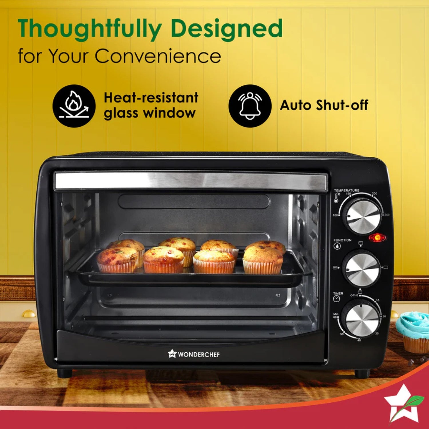 Wonderchef 63155033 OTG Oven Toaster Griller 19 L - Black_4