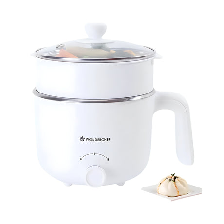 Wonderchef Auto Shut-Off and Overheat Protection Multi Cook Kettle 1.2 L - White_Front View