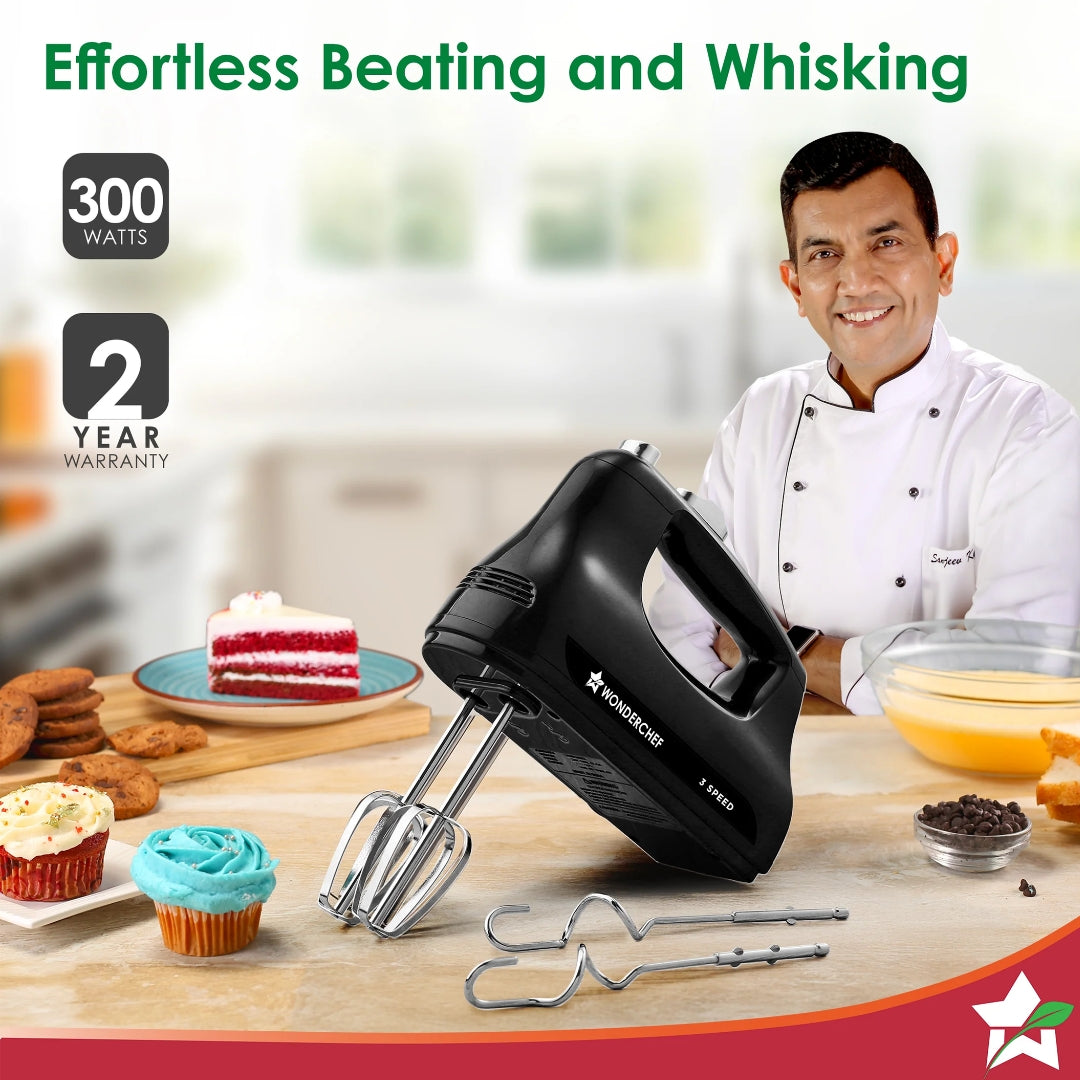 Wonderchef Essenza Hand Mixer 300 Watts - Black_Feature_1
