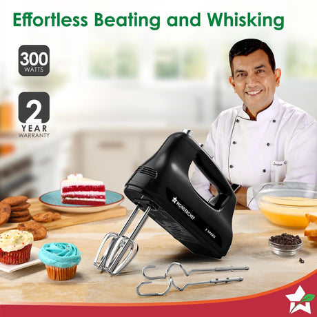 Wonderchef Essenza Hand Mixer 300 Watts - Black_Feature_1