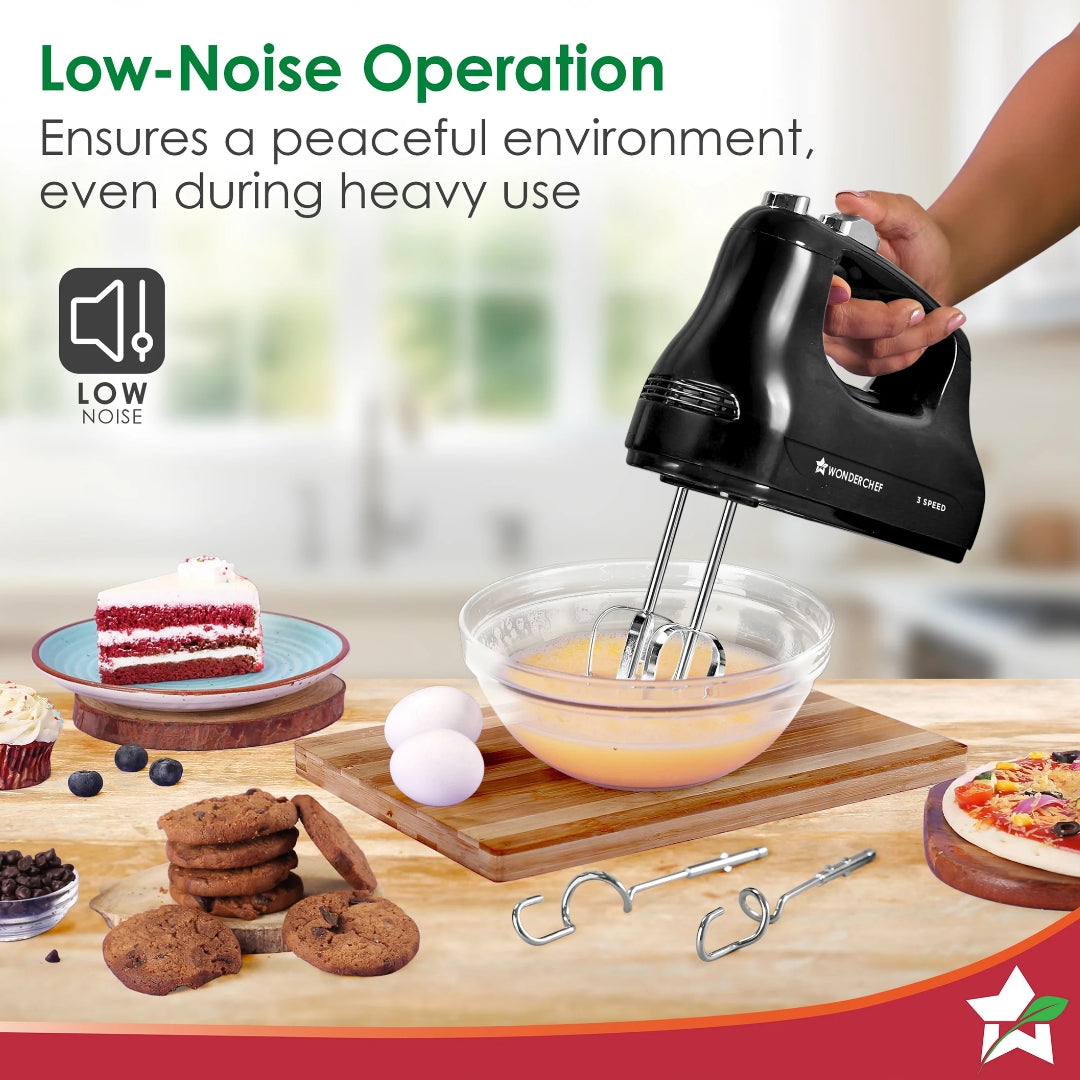 Wonderchef Essenza Hand Mixer 300 Watts - Black_Feature_2