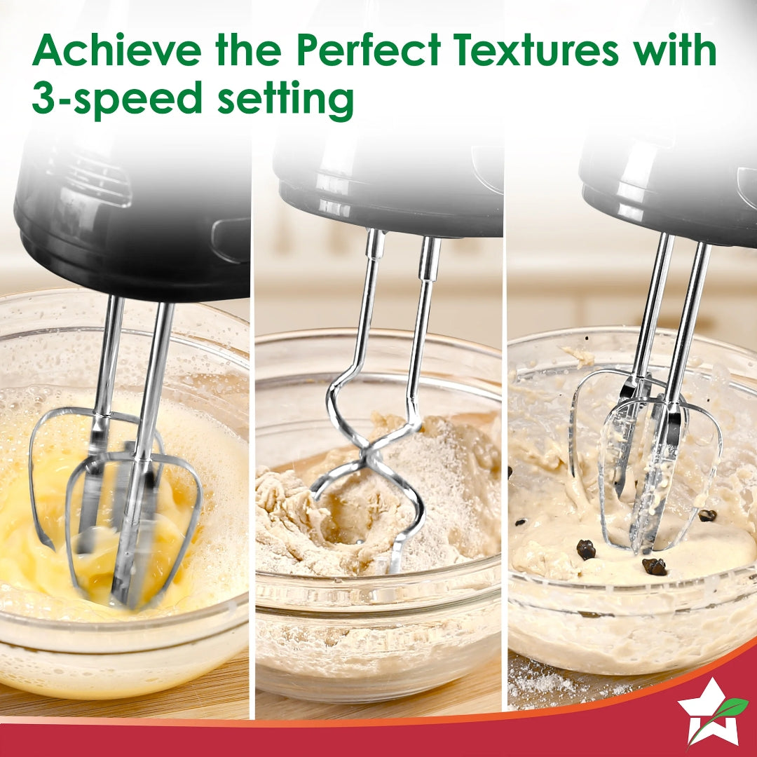 Wonderchef Essenza Hand Mixer 300 Watts - Black_Feature_3