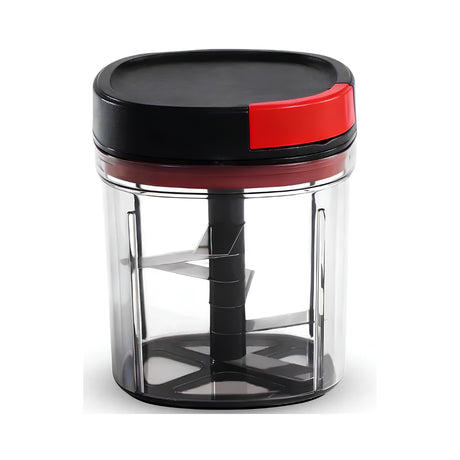 Wonderchef Glory String Vegetable Chopper with 6 Sharp SS Blade 900 ml - Black_Front View