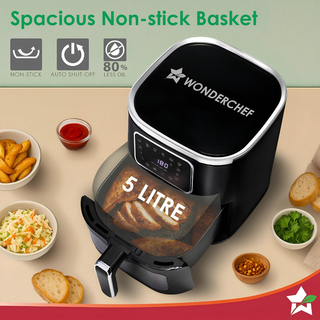 Wonderchef Platinum Plus Digital Air Fryer 5 L - Black_9