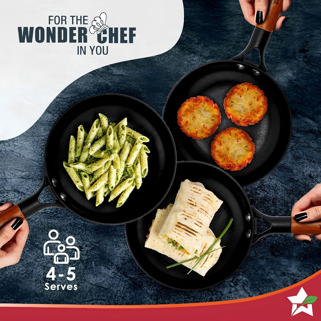 Wonderchef Pre-Seasoned Ferro Light Cast Iron Fry Pan 20 cm Black _Features 7