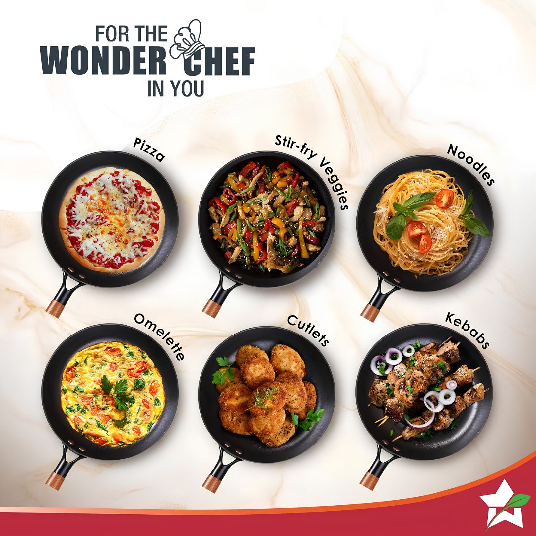 Wonderchef Pre-Seasoned Ferro Light Cast Iron Fry Pan 24 cm – Black _Features 8