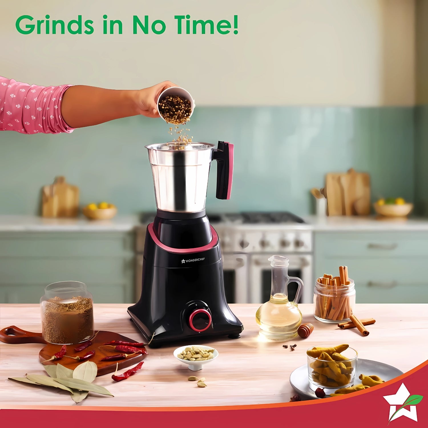 Wonderchef Select MG-750 Mixer Grinder 750 Watts – Black_5