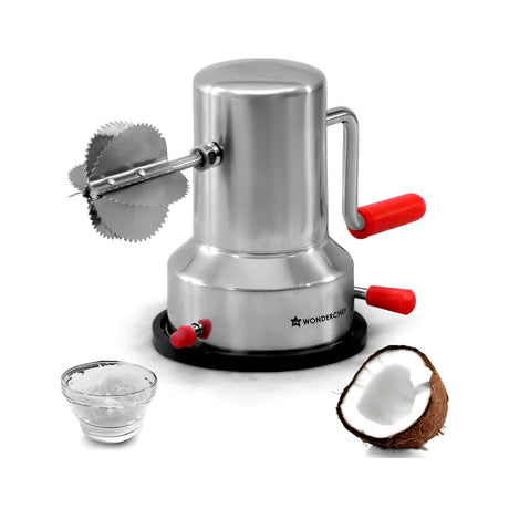 Wonderchef Stainless Steel Manual Operation Coconut Scraper - Silver_Front View