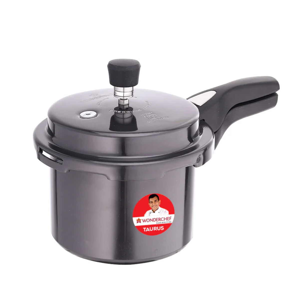 Wonderchef Taurus Hard Anodised Pressure Cooker 3 L - Black_1