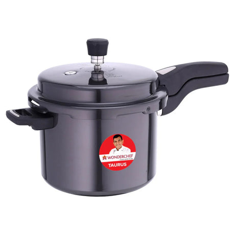 Wonderchef Taurus Hard Anodised Pressure Cooker 5 L - Black_1