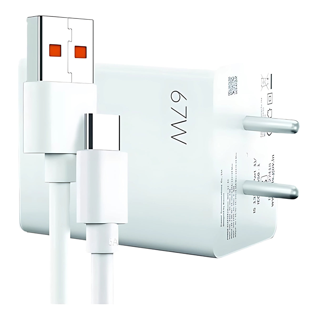 Xiaomi Sonic Charge 3.0 67W Charger Combo with USB Type-C Cable - White