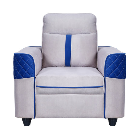 York Comfort Fabric Sofa 1-Seater - Light Grey_2