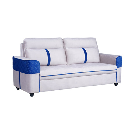 York Comfort Fabric Sofa 3-Seater - Light Grey_1