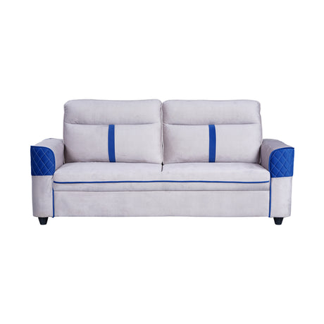 York Comfort Fabric Sofa 3-Seater - Light Grey_2