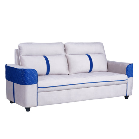 York Comfort Fabric Sofa Set (3+1+1-Seater) - Light Grey_2