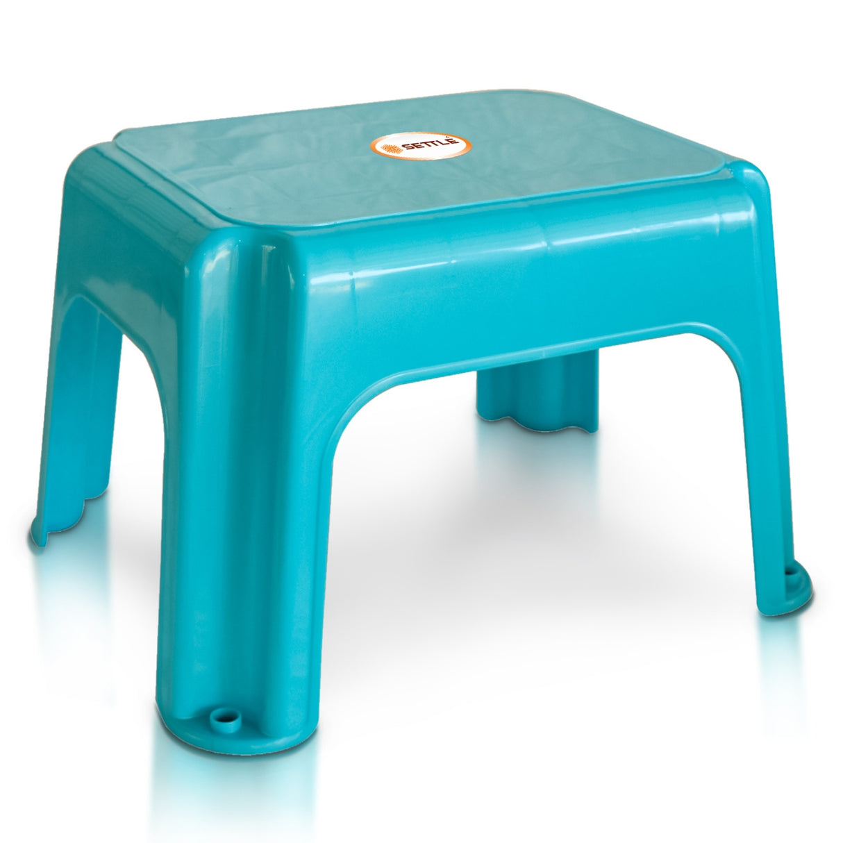 Settle Zenith Plastic Foot Stool - Pearl Light Blue