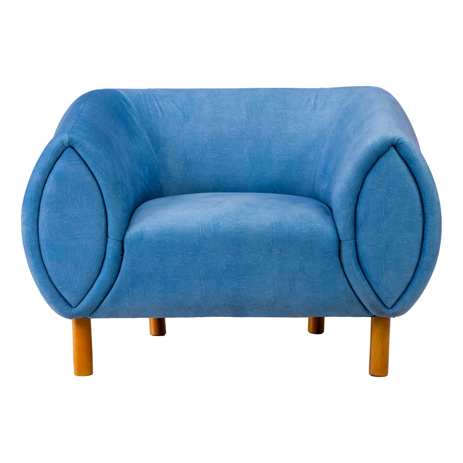 Zurich Pro Modern Fabric Sofa 1 Seater - Blue