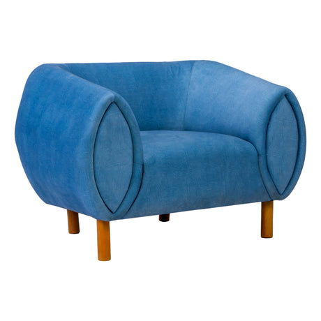 Zurich Pro Modern Fabric Sofa 1 Seater - Blue
