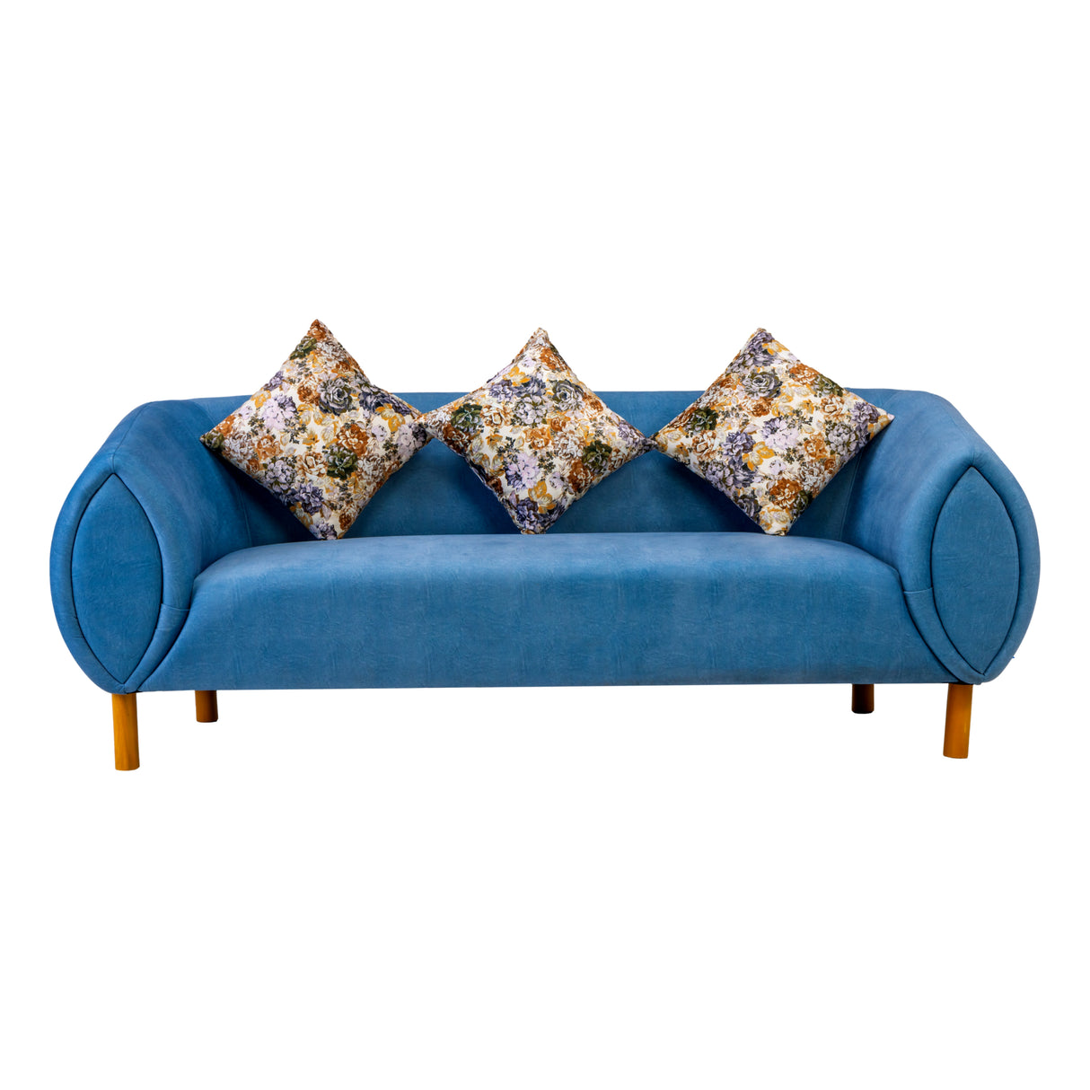 Zurich Pro Modern Fabric Sofa 3 Seater - Blue