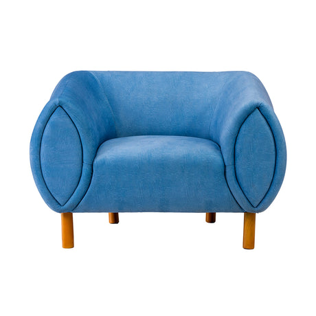 Zurich Modern Fabric Sofa 1-Seater - Blue_2