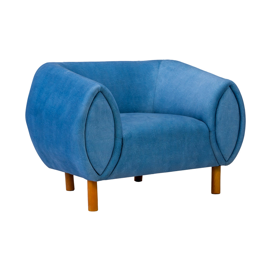 Zurich Pro Modern Fabric Sofa Set (3+1+1-Seater) - Blue_3