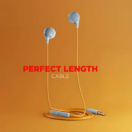 boAt Bassheads 104 Wired Earphones – HD Sound Powerful Bass In-Line Mic Tangle-Free Cable Ergonomic Fit White