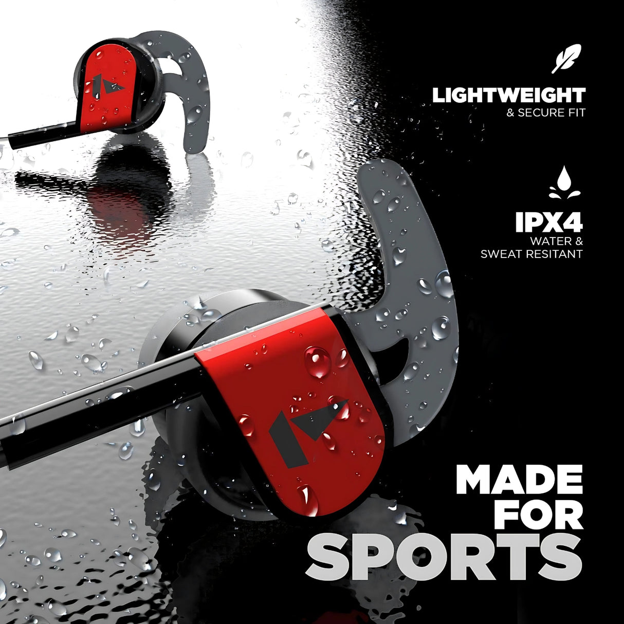 boAt Bassheads 242 Wired Earphones - HD Sound IPX4 Sweat Resistance Secure Fit Active Black