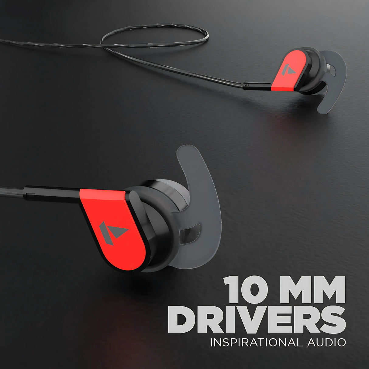 boAt Bassheads 242 Wired Earphones - HD Sound IPX4 Sweat Resistance Secure Fit Active Black